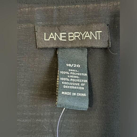 Lane Bryant Gold Trimmed Black Shirt. Size 18/20. - Picture 6 of 7